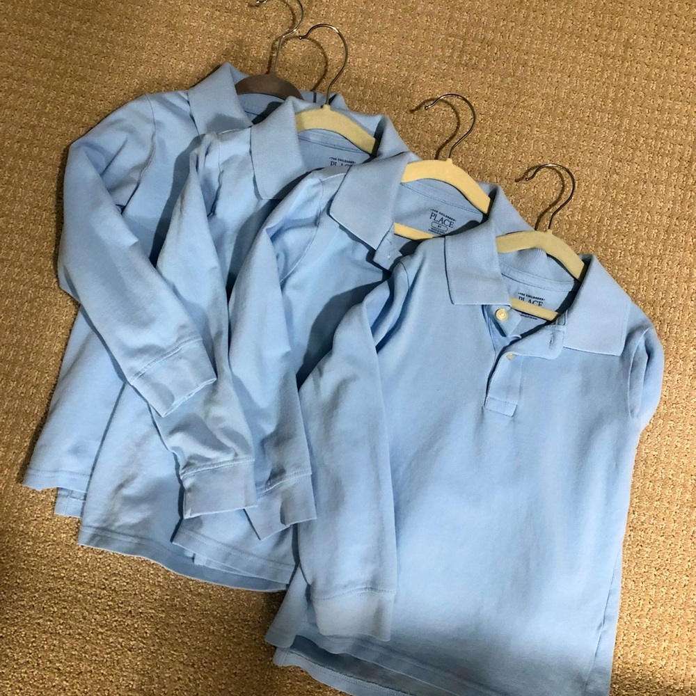 Size 5t toddler boy baby blue uniform shirts